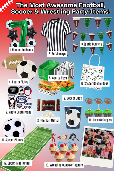 The Most Awesome Football, Soccer & Wresting Party Items!